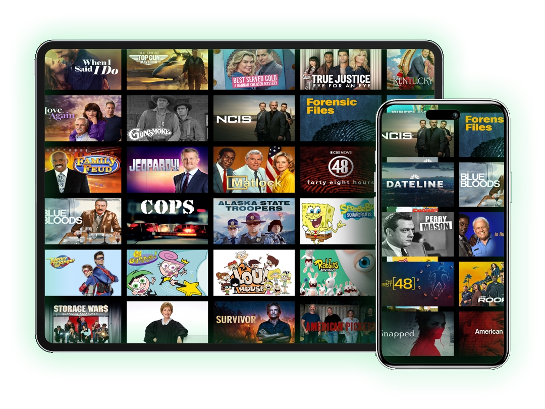 Xplore TV app on a tablet and a phone